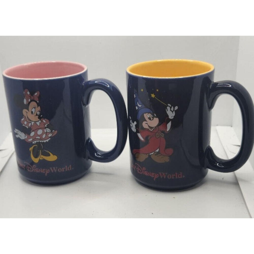 Walt Disney World Mickey & Minnie Mouse Coffee Cups
